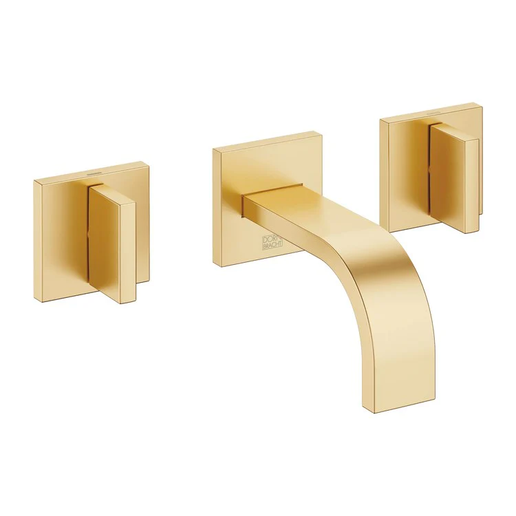 Lavatory Faucet MEM Mixer Wall Mount 2 Lever ADA Brushed Durabrass 1.2 Gallons per Minute Less Drain 3 Hole - Frankwebs