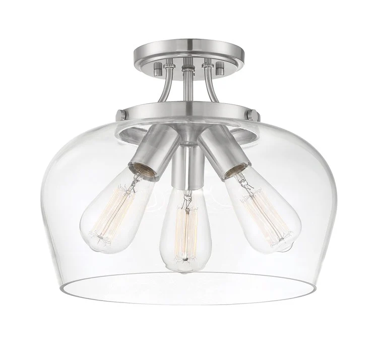 Octave Three-Light Semi-Flush Mount Ceiling Fixture - Frankwebs