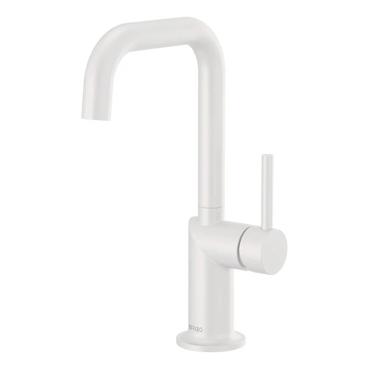 Bar Faucet Odin 1 Less Handle ADA Matte White Square 1.8 Gallons per Minute - Frankwebs