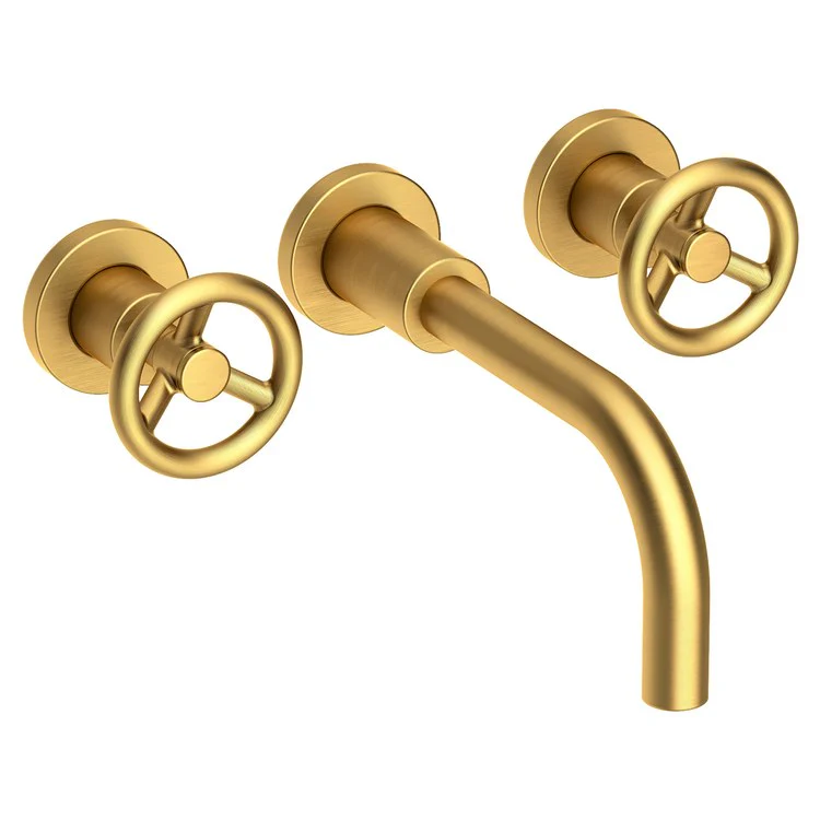 Slater Two Handle Wall-Mount Bathroom Faucet - Polished Gold PVD - Frankwebs