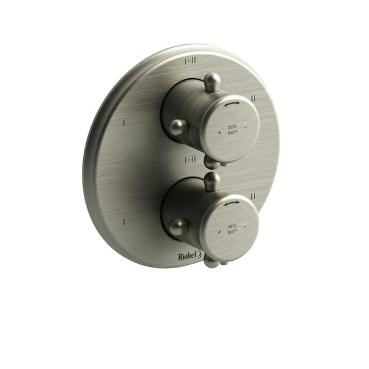 Thermostatic and Pressure Balance Valve Trim Classic 3/4 Inch Round 4-Way 6 Function 2 Cross Chrome - Frankwebs