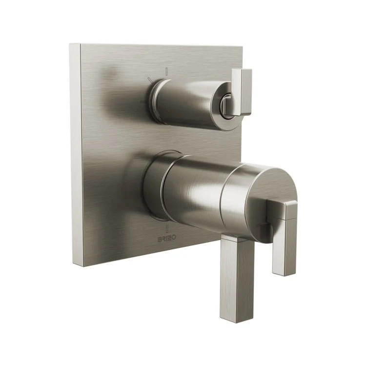 Thermostatic Trim Frank Lloyd Wright with 3 Function Integrated Diverter Trim Less Handle Brilliance Luxe Nickel ADA 7.2 Gallons per Minute Zinc - Frankwebs