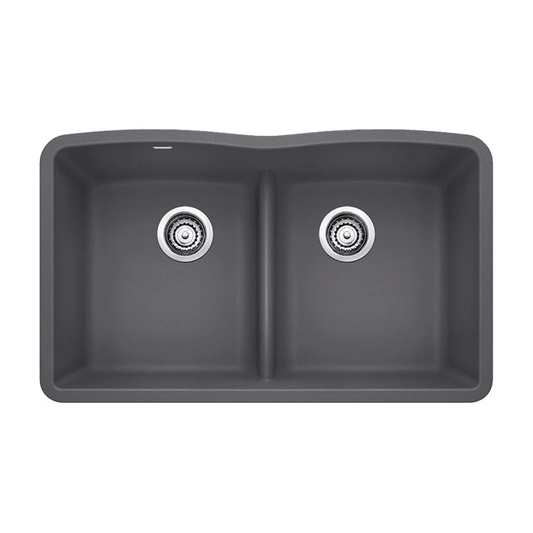 Kitchen Sink Diamond 32 x 19 Inch Double Bowl Equal Double Low Divide Coal Black Undermount - Frankwebs