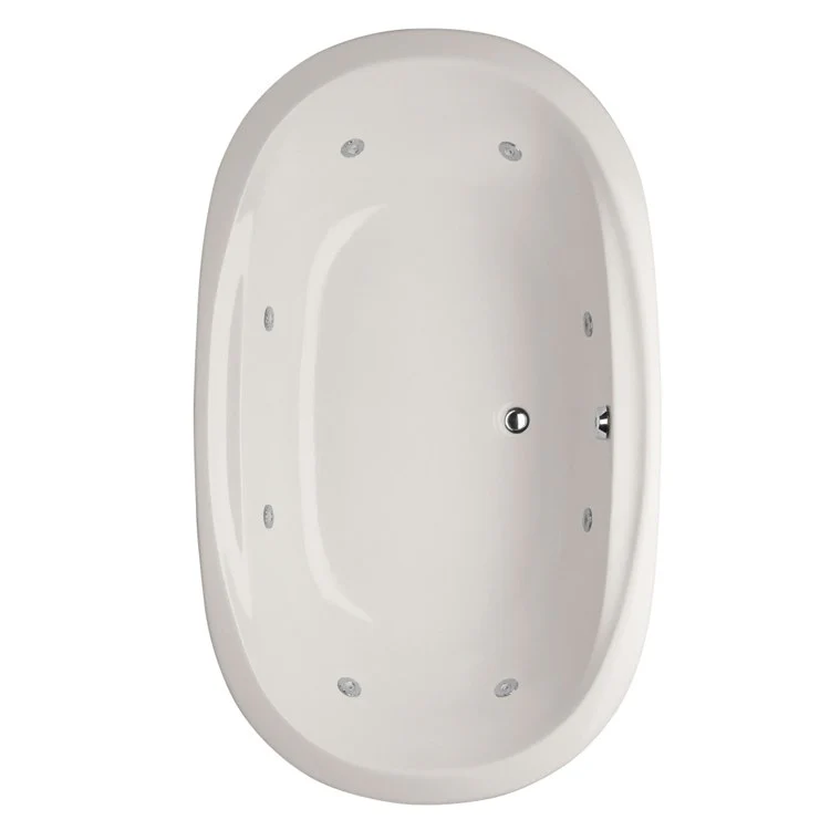 Whirlpool Tub Designer Collection Galaxie 60 x 38 x 19 Inch Drop-In Center Drain Biscuit Oval - Frankwebs