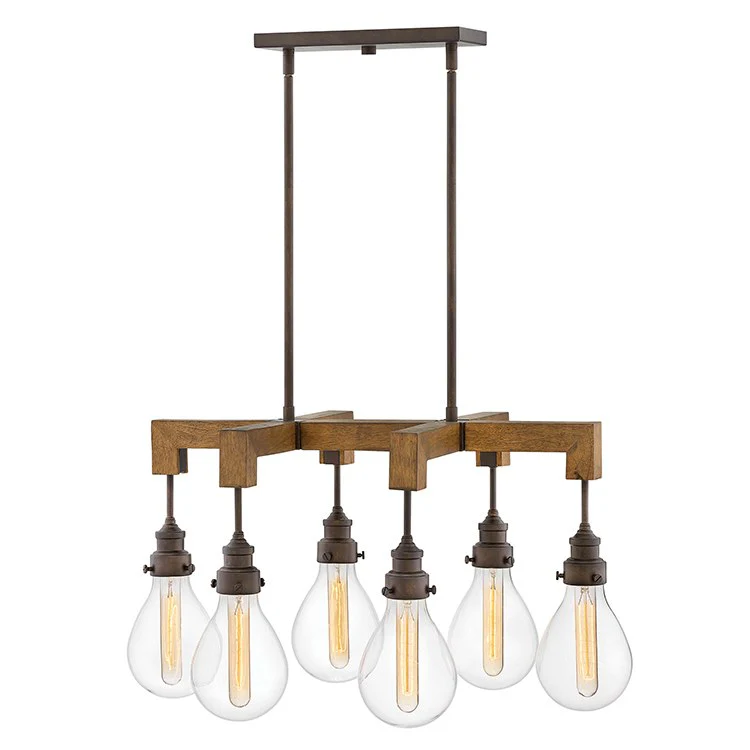 Denton Six-Light Linear Chandelier - Frankwebs