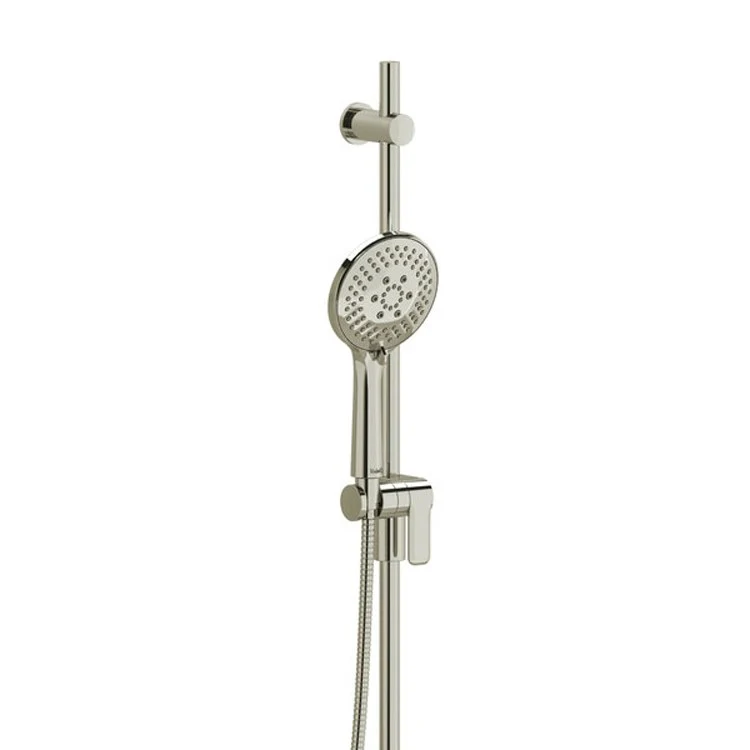 Handshower Set Round 4-Jet Brushed Nickel 6 Function 1.8 Gallons per Minute 36 Inch Slide Bar - Frankwebs