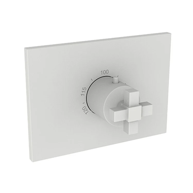 Thermostatic Trim Malvina Rectangular Plate 1 Cross Forever Brass PVD ADA for Rough Valve 1-540 Face Plate and Temperature-Adjust Handle Brass - Frankwebs