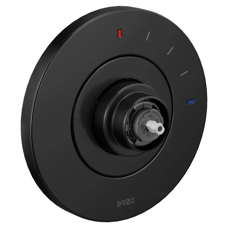 Pressure Balance Valve Trim Litze Round Less Handle Matte Black for MultiChoice Universal Rough Valve Body R60000 Series - Frankwebs