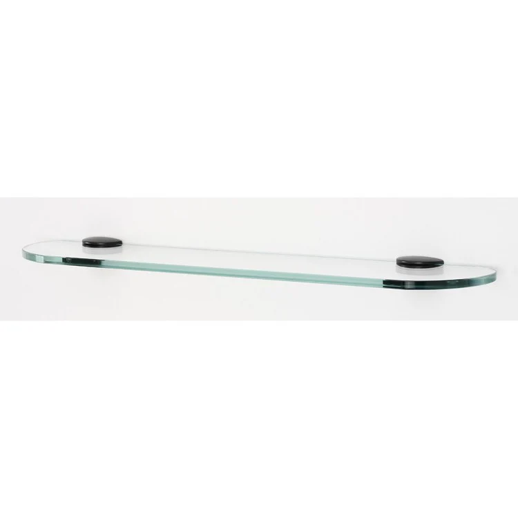 Shelf Euro Bath with Brackets Unlacquered Brass 24 Inch Brass/Glass - Frankwebs