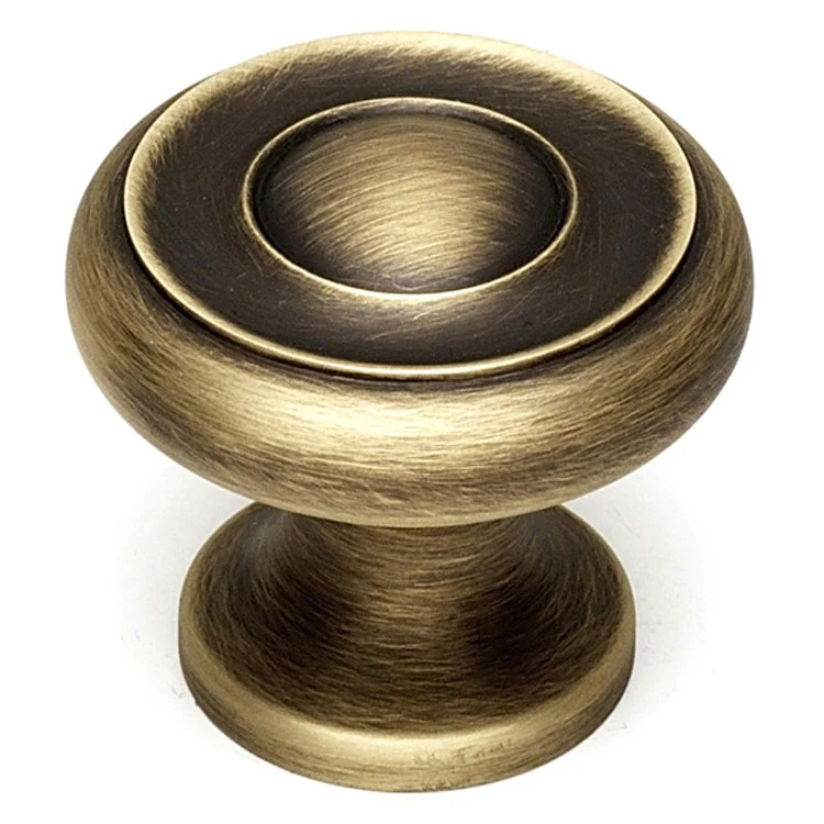 Knob II Collection Round Unlacquered Brass Brass 1 Inch 7/8 Inch 11/16 Inch - Frankwebs