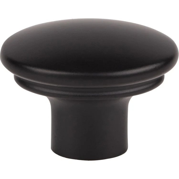 Knob Ellis Julian Oval Flat Black Zinc Alloy 1-1/4 Inch - Frankwebs
