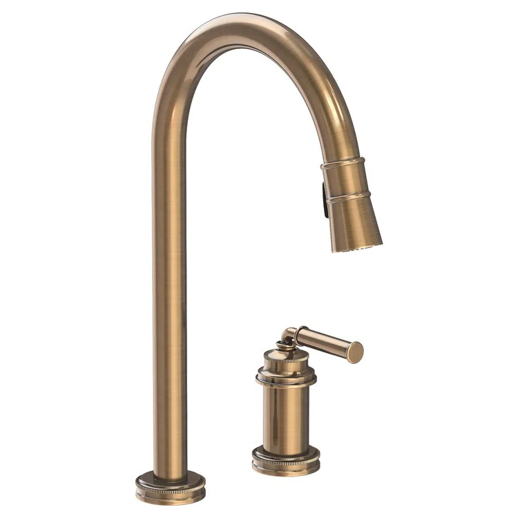 Kitchen Faucet Taft 1 Lever ADA Antique Brass Pull Down Spout Height 10-1/5 Inch 1.8 Gallons per Minute - Frankwebs