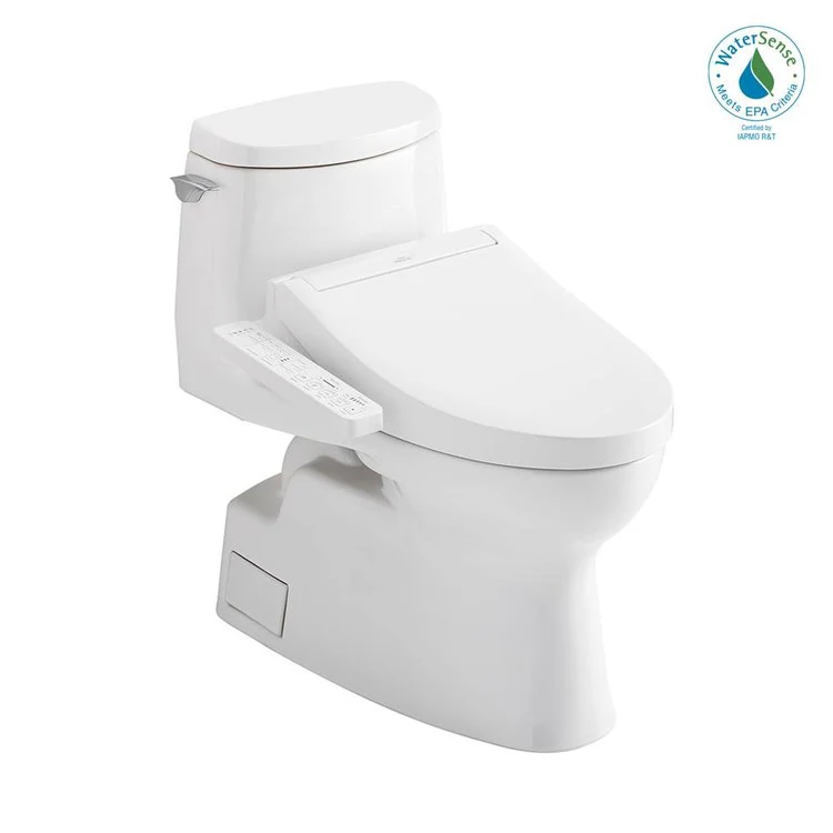 Toilet Carlyle II 1 Pieces Universal Height Cotton Elongated ADA 28-3/4 Inch 1.0GPF 12 Inch Rough-In Tornado Left Hand Washlet+C2 - Frankwebs