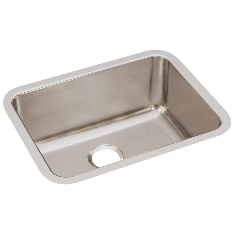 Kitchen Sink Lustertone Classic 23.5 x 18.25 Inch Single Bowl Kit Lustrous Satin Undermount Drain Location Rear Center - Frankwebs