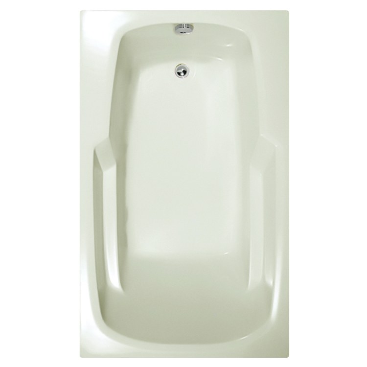 Soaking Tub Studio Collection 60 x 36 Inch Drop-In Tub Only End Bone Acrylic - Frankwebs