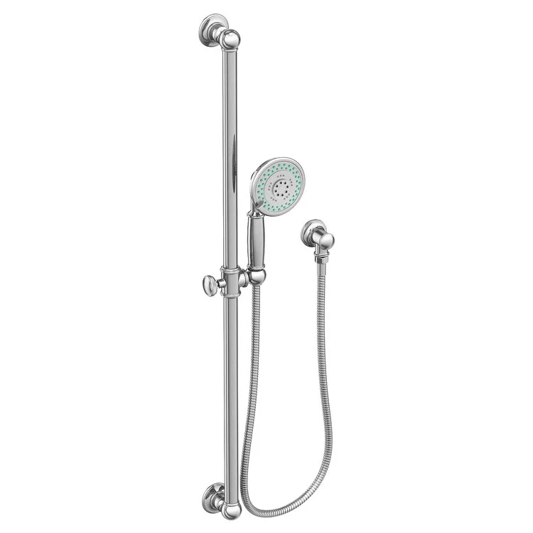 Handshower Set Tub and Shower Slidebar with Wheel Handle Polished Brass Uncoated Living 3 Function 1.8 Gallons per Minute - Frankwebs