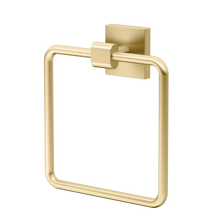 Towel Ring Elevate 6.125 Inch Square Matte Black Wall Mount - Frankwebs