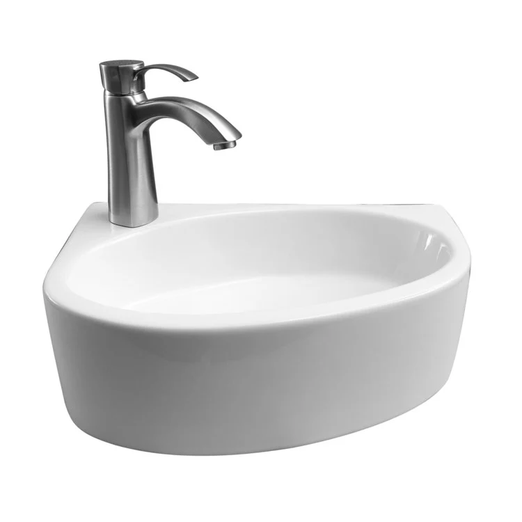 Lavatory Sink Albion Wall Hung Left 17 Inch White - Frankwebs