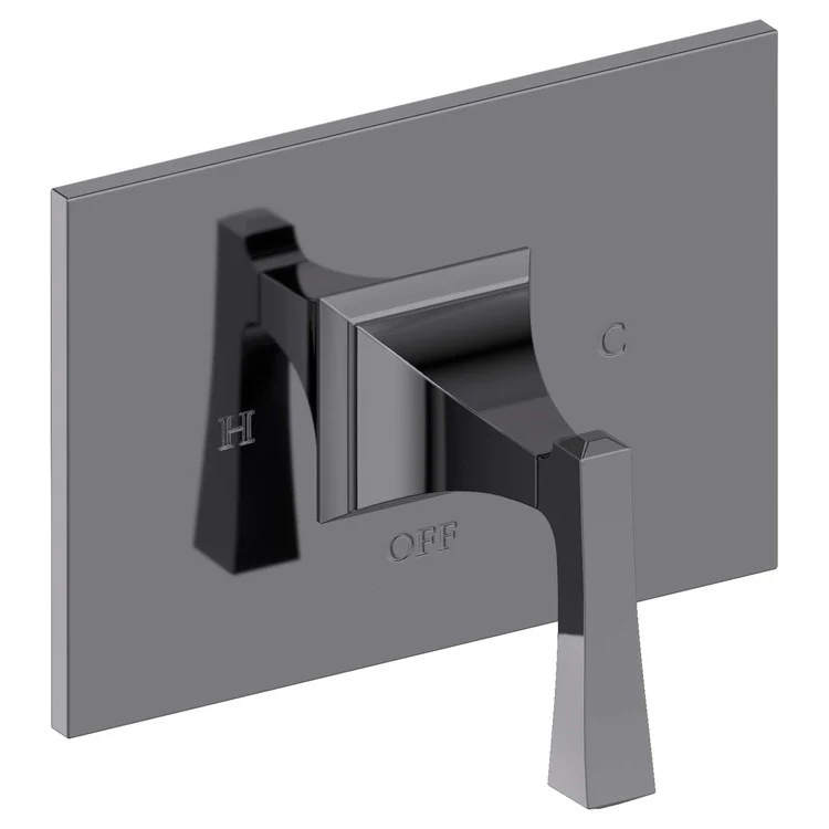 Pressure Balance Valve Trim Joffrey Rectangle 1 Lever Matte White ADA Depth 4-1/4 Inch - Frankwebs