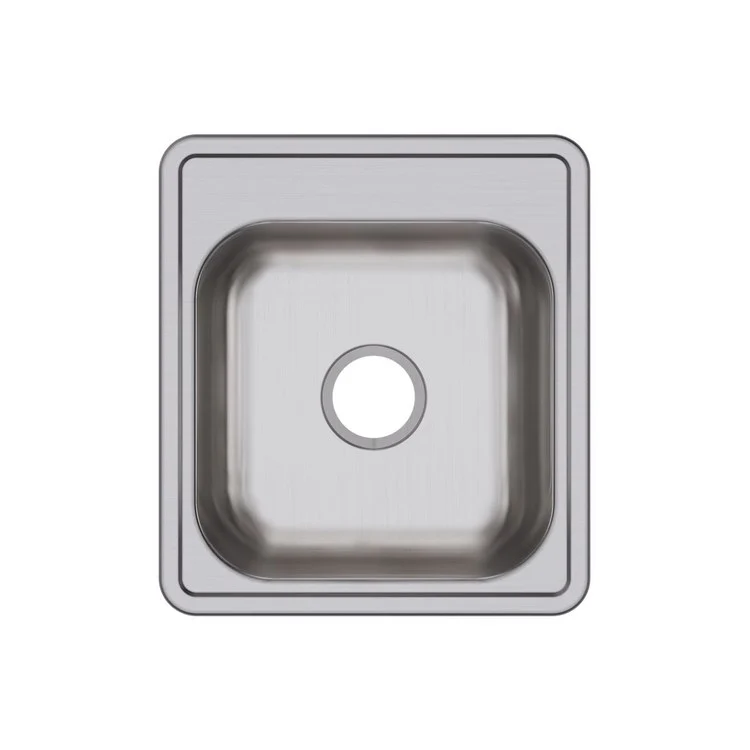 Bar Sink Dayton 17 x 19 Inch Single Bowl ADA Satin Drop-In Rectangle Drain Size 3-1/2 Inch - Frankwebs