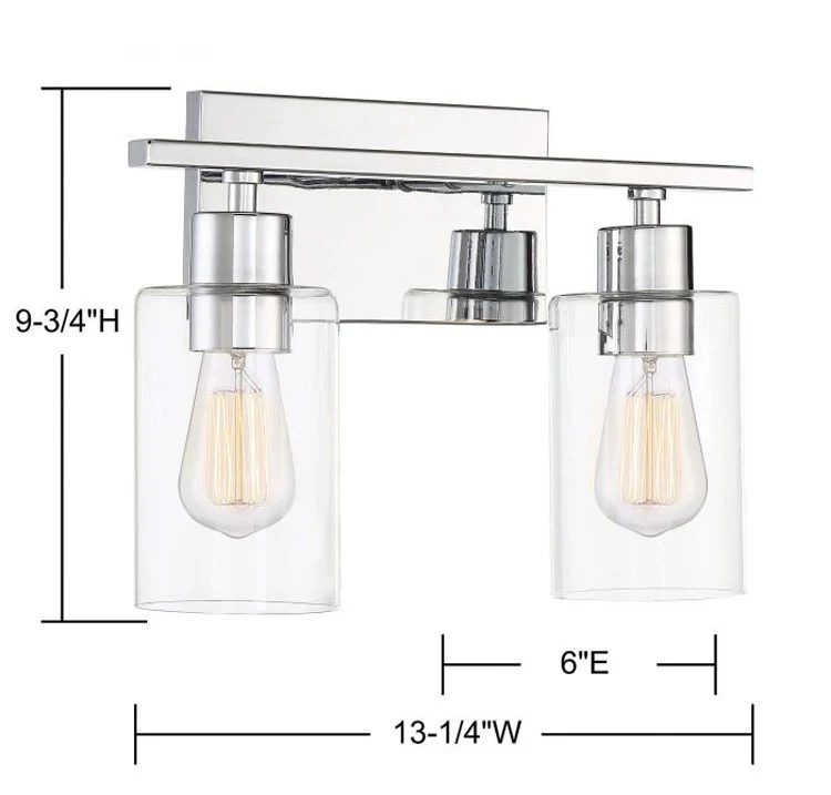 Lambert Two-Light Bathroom Vanity Fixture - Frankwebs