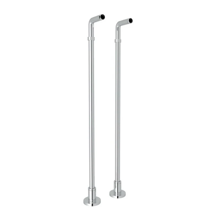 Floor Pillar Legs Unions Set of Two Polished Nickel 3-15/32 x 34-7/8 Inch 1/2IN Female NPT Brass for Exposed Tub Fillers - Frankwebs
