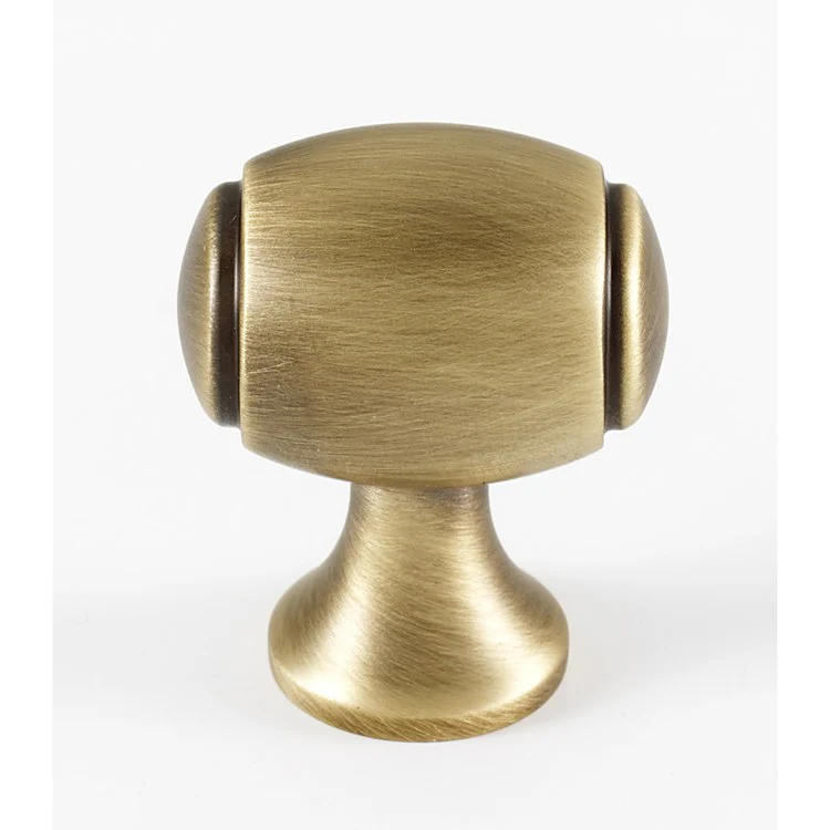 Knob Royale Oval Antique English Brass 1-1/8 Inch 1-1/4 Inch 11/16 Inch - Frankwebs