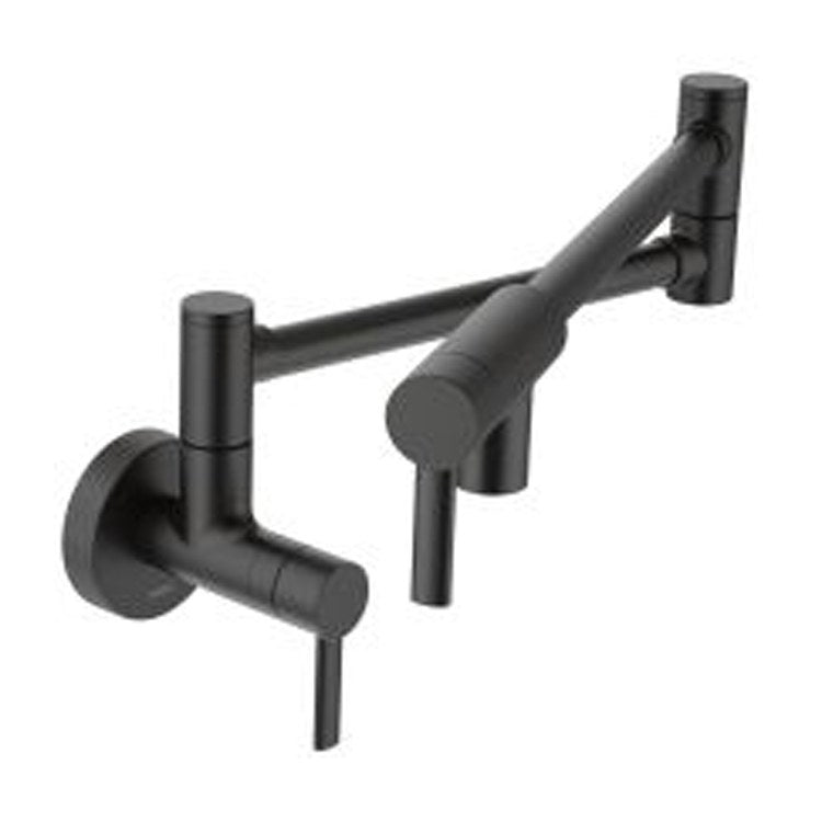 Pot Filler Modern Wall Mount 2 Lever ADA Brushed Gold Aerated Stream - Frankwebs
