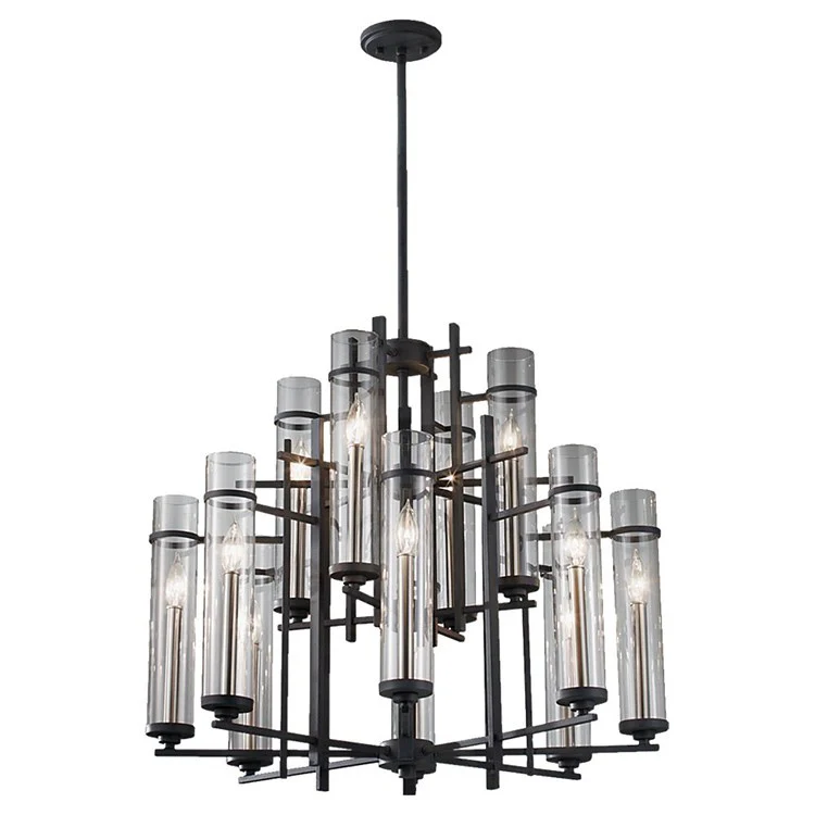 Ethan Twelve-Light Two-Tier Chandelier - Frankwebs