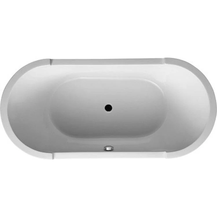 Freestanding Tub Starck 74-3/4 x 36 Inch with 2 Backrest Slopes White Center Drain Oval - Frankwebs