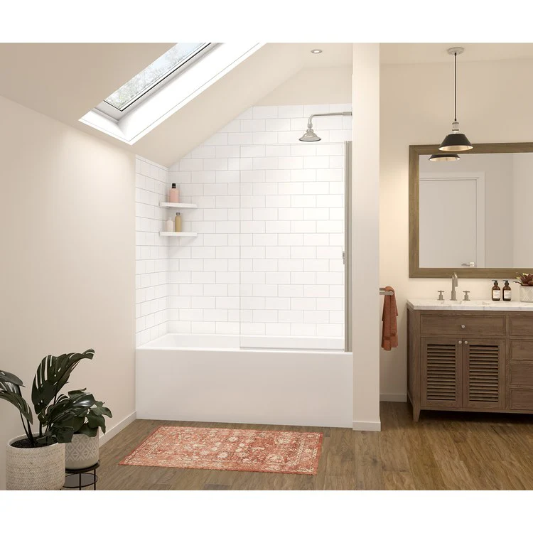 Wall Kit Versaline Alcove Subway 60 Inch Solid Surface White 4 Piece Wall Set 60 Inch - Frankwebs