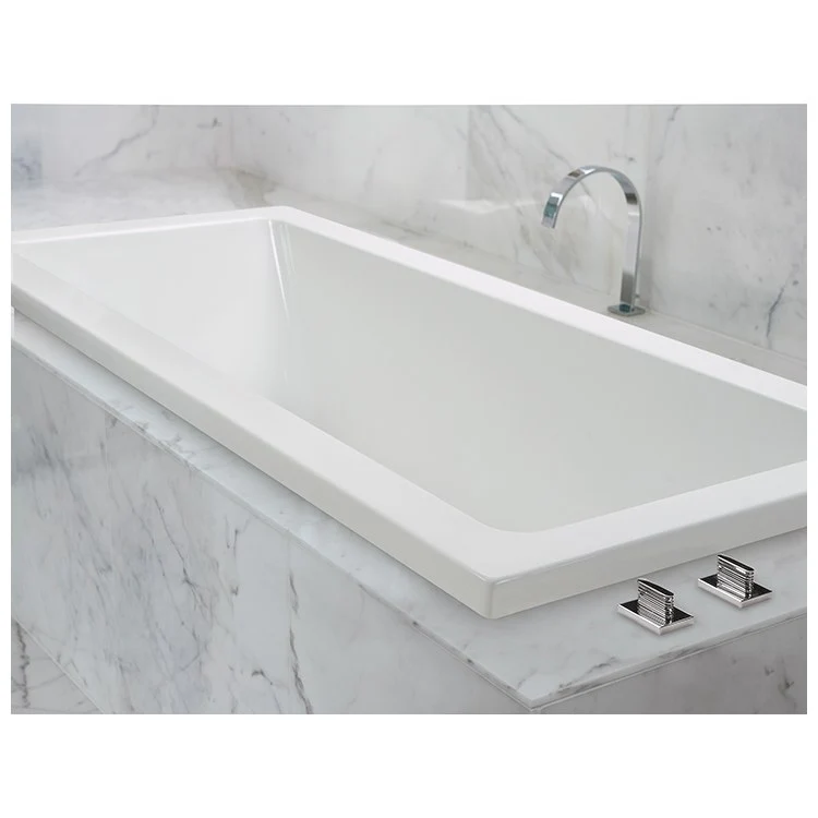 Soaking Tub Andrea 1 71.625 x 31.625 Inch Drop-In Left/Right Hand White Acrylic CXL 100 Gallons 22-1/4 Inch - Frankwebs