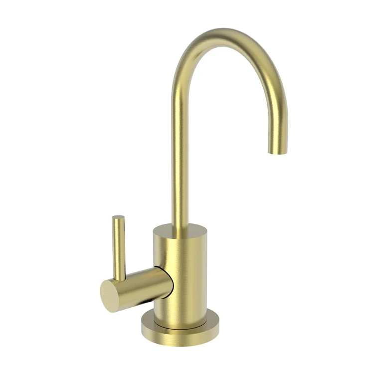 Hot Water Dispenser East Linear 1 Lever Gooseneck Satin Brass PVD - Frankwebs