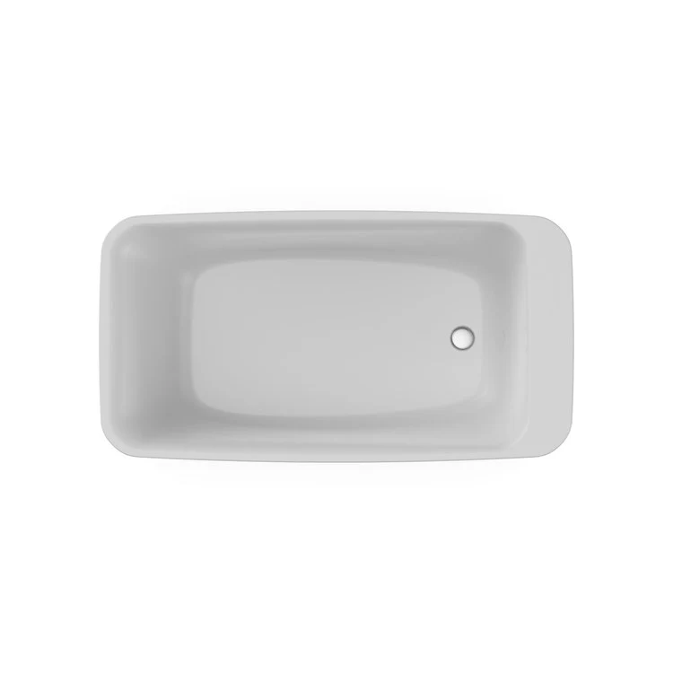 Freestanding Tub Lounge 64 x 34 x 22-1/4 Inch 2 Piece End Drain Sterling Silver Rectangular - Frankwebs