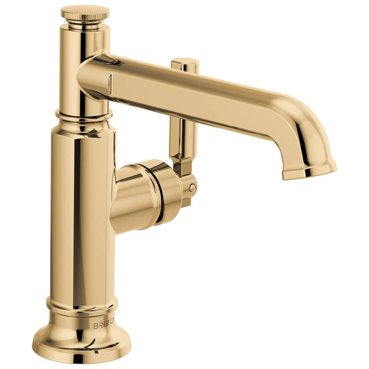 Lavatory Faucet Invari 1 Lever ADA WaterSense Brilliance Polished Gold 1.5 Gallons per Minute 1 Hole Less Drain - Frankwebs