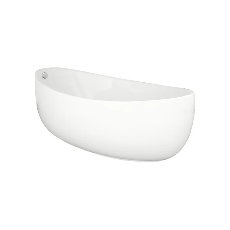 Soaking Tub Designer Collection Picasso 72 x 40 Inch Freestanding Tub Only End White Acrylic - Frankwebs