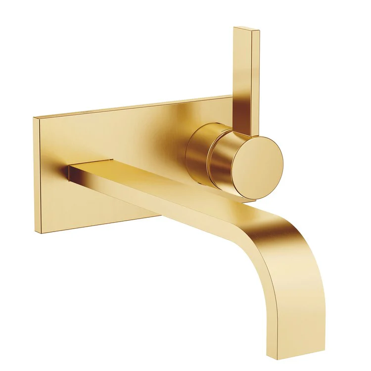 Lavatory Faucet MEM Wall Mount Mixer 1 Lever ADA Dark Chrome 1.2 Gallons per Minute Less Drain 2 Hole - Frankwebs