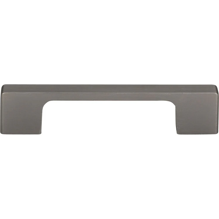 Drawer Pull Atlas Thin Square Matte Black Zinc Alloy 3-3/4 Inch 4-11/16 x 15/32 Inch - Frankwebs