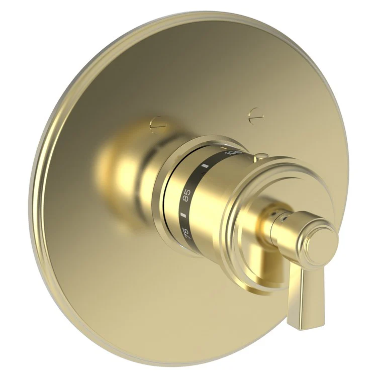 Thermostatic Trim Miro Round Place 1 Lever English Bronze ADA for Rough Valve 1-540 Face Plate and Temperature-Adjust Handle Brass - Frankwebs
