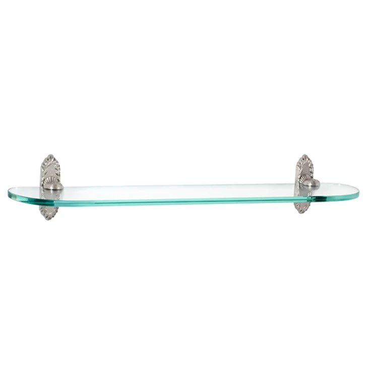 Shelf Ribbon & Reed Bath with Brackets Polished Antique 24 Inch Brass/Glass - Frankwebs