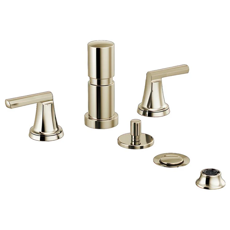 Bidet Faucet Levoir ADA Brilliance Luxe Gold Metal Pop-Up Drain 4 Hole Brass 1.5 Gallon per Minute - Frankwebs