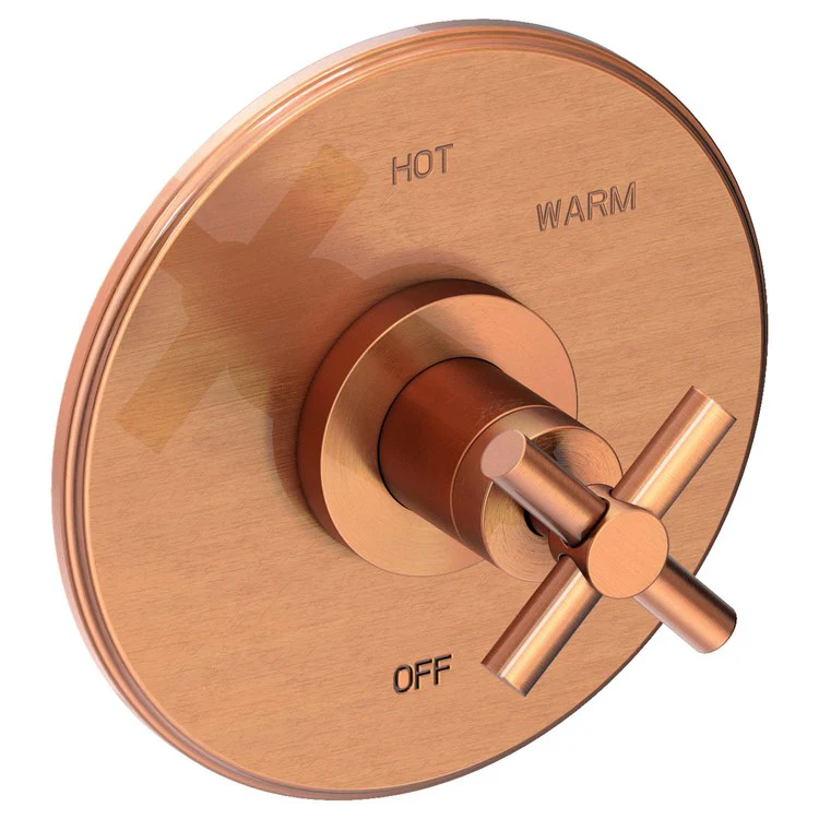 Pressure Balance Valve Trim East Linear Round 1 Cross Midnight Chrome ADA Depth 3-3/7 Inch - Frankwebs