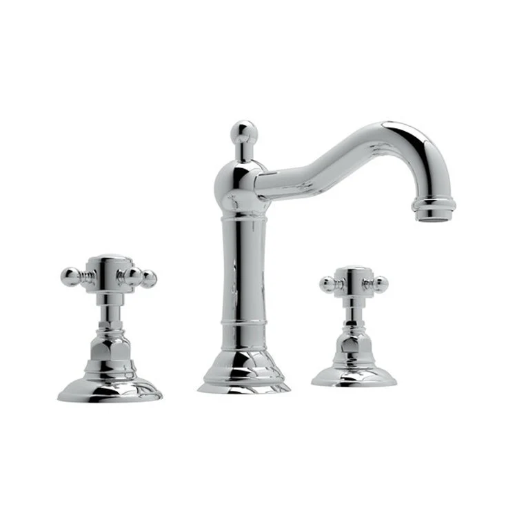 Lavatory Faucet Acqui Widespread 2 Cross Handle Polished Nickel 1.2 Gallons per Minute - Frankwebs