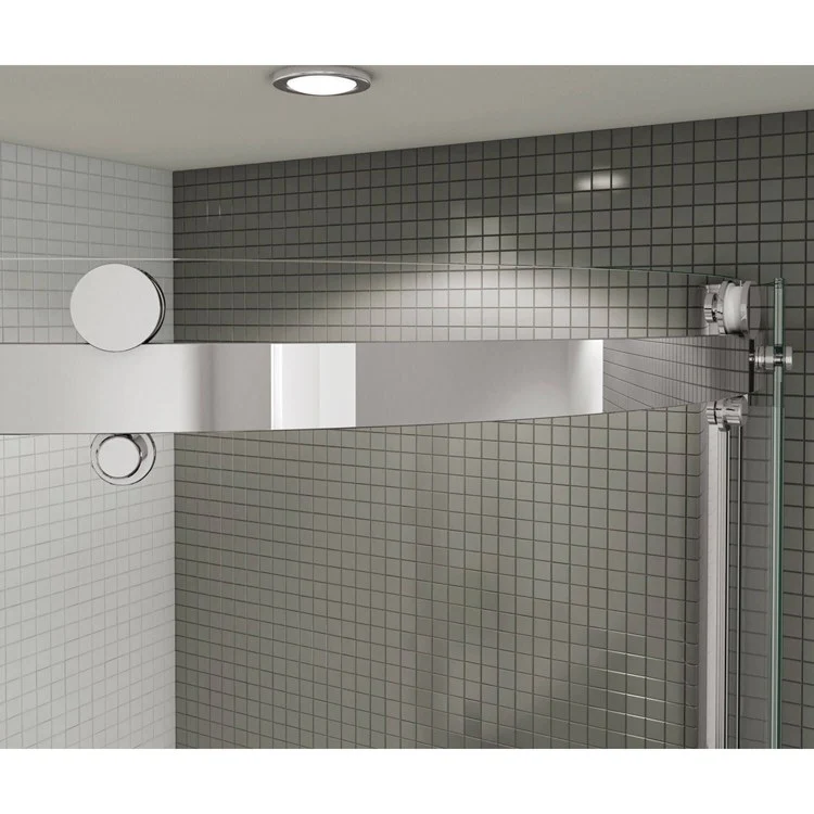Shower Door Halo Round Sliding 36 x 75-5/8 Inch Chrome Clear 5/16 Inch 36x75-5/8 Inch - Frankwebs