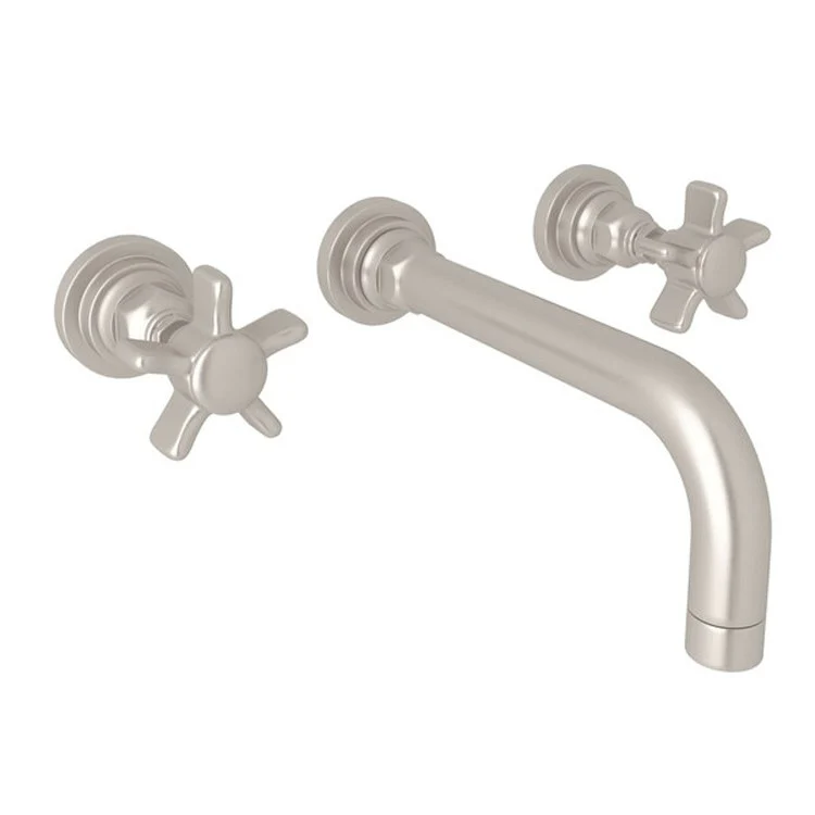 Lavatory Faucet San Giovanni Wall Mount 2 5 Spoke Cross Polished Nickel 1.2 Gallons per Minute - Frankwebs