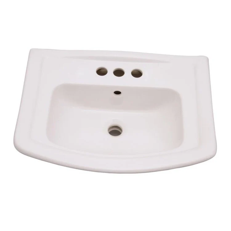 Pedestal Top Washington 550 22 Inch White 4 Inch Spread Vitreous China Rectangle - Frankwebs