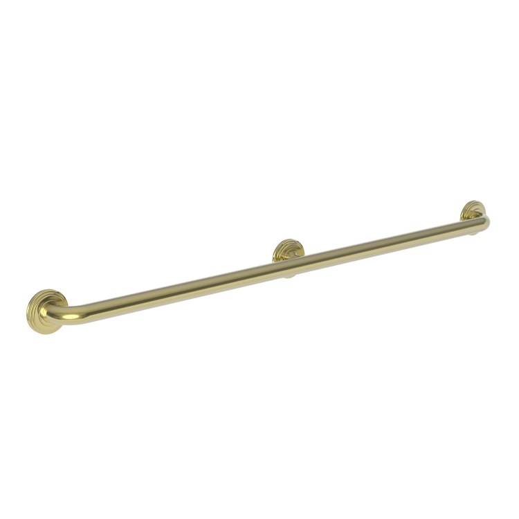 Grab Bar Miro 42 Inch 3 Post Round Plate Polished Chrome ADA Wall Mount Brass - Frankwebs