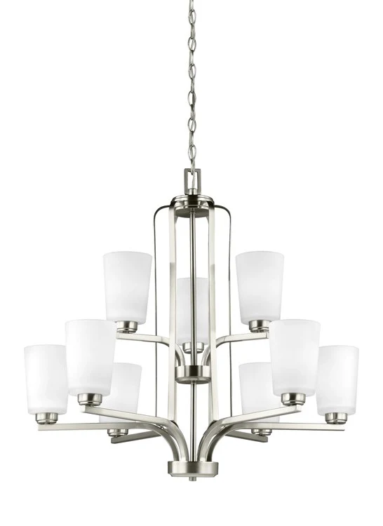 Franport Nine-Light Two-Tier LED Chandelier - Frankwebs