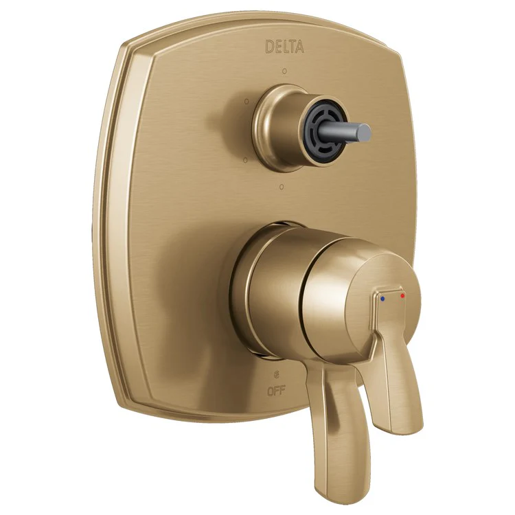 Diverter Trim Stryke 17 Series 6 Functions Lumicoat Champagne Bronze 2 Lever ADA for MultiChoice Universal R22000 Series Rough Valve - Frankwebs