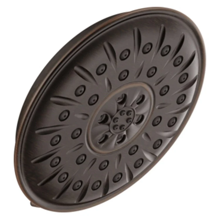 Showerhead Universal Showering Components 3 Function Round with H2Okinetic Technology UltraSoak Matte Black 8-1/4 Inch 1.75 Gallons per Minute H2Okinetic PowerDrench UltraSoak Massage Pause - Frankwebs